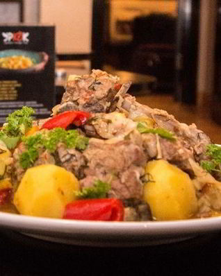 Баранина с овощами