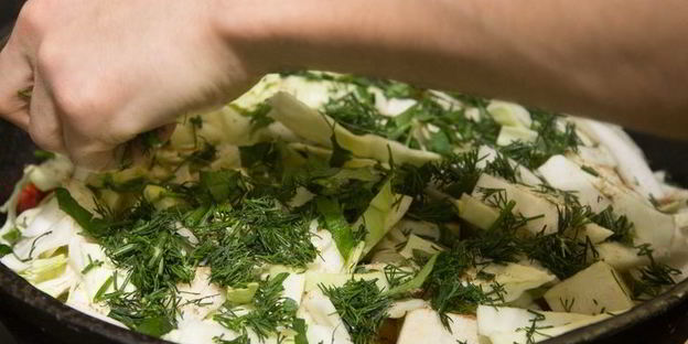 баранина с овощами