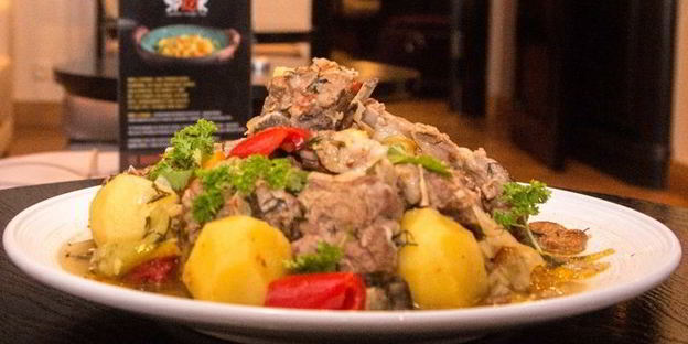 баранина с овощами