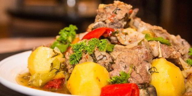 баранина с овощами