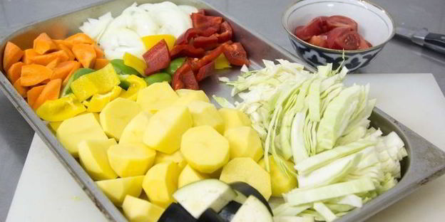 баранина с овощами