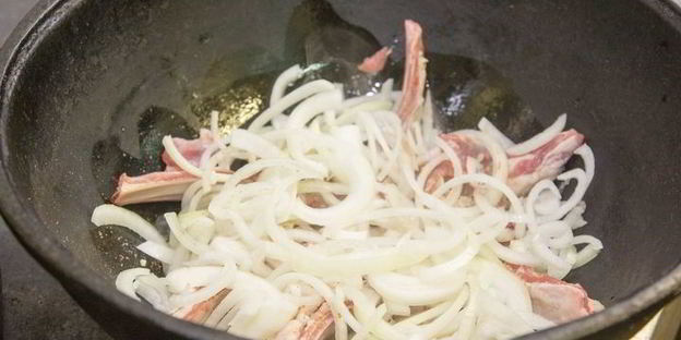 баранина с овощами