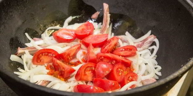 баранина с овощами