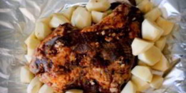 баранина, запеченная с картофелем