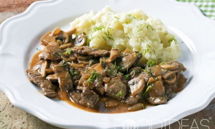 Рецепт бефстроганова с грибами