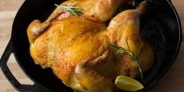 домашняя курица в духовке