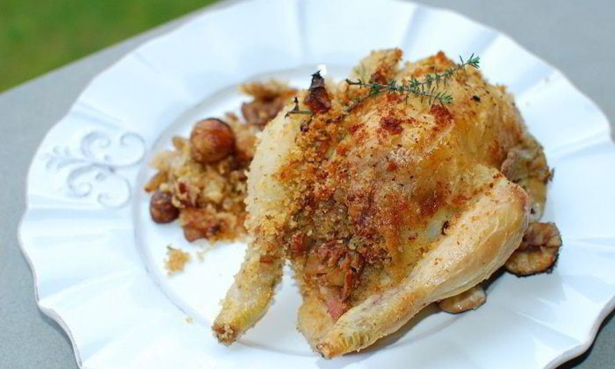 Рецепт фаршированных цыплят с каштанами