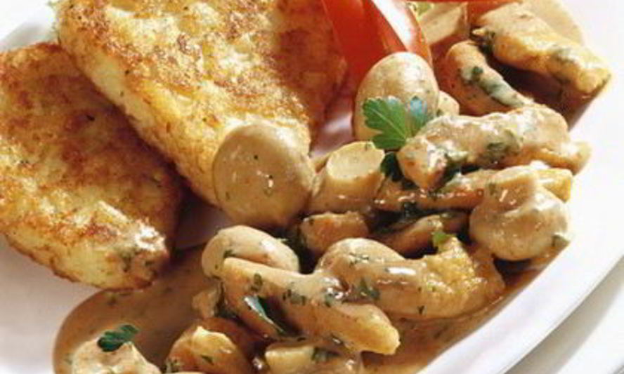 Рецепт индейки с шампиньонами