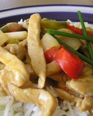 Кисло-сладкая свинина с болгарским перцем