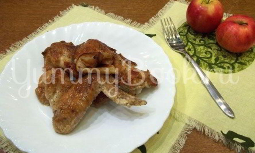Рецепт крылышек с яблоками запеченные в духовке