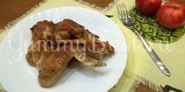 крылышки с яблоками запеченные в духовке