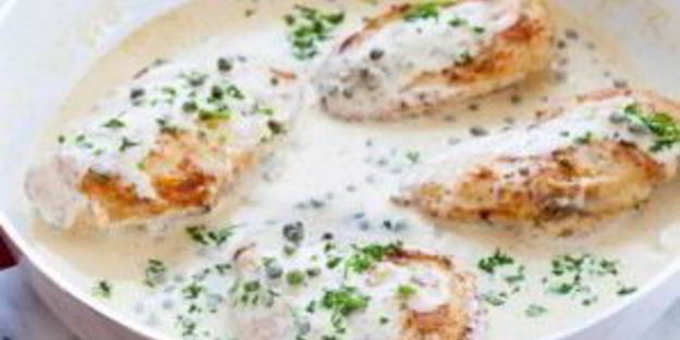 куриная грудка в сливочно-горчичном соусе