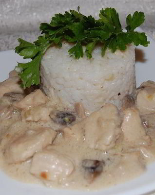 Куриное филе с шампиньонами