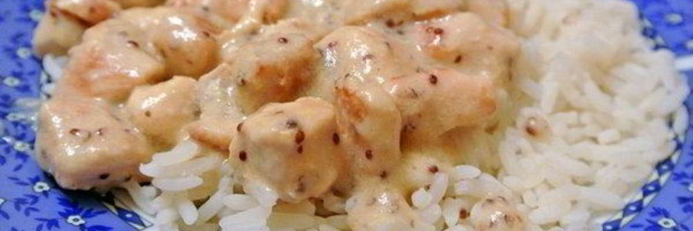 Куриное филе со сметанно-горчичным соусом