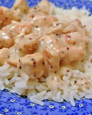 Куриное филе со сметанно-горчичным соусом