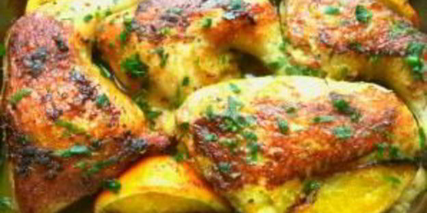 куриные бедра с апельсинами