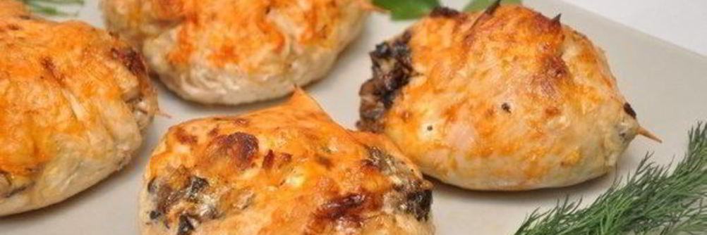 Куриные бомбочки с грибами