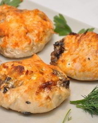 Куриные бомбочки с грибами