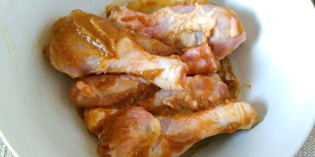 куриные голени в горчично-медовом маринаде