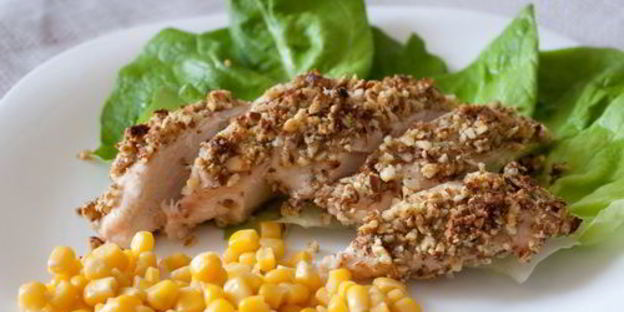 куриные грудки в миндальной крошке