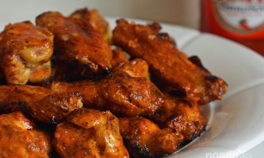 Рецепт куриных крылышек под острым соусом