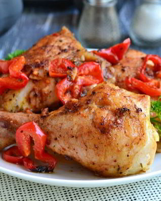 Куриные окорочка с паприкой и чесноком