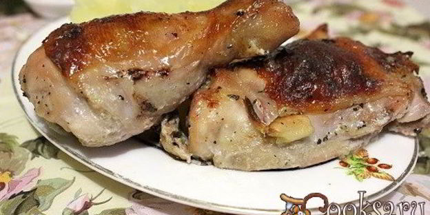 куриные окорочка запеченные со сметаной и чесноком
