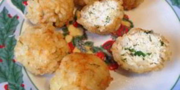 куриные шарики в рисовой панировке