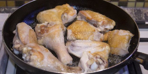 курица с грибами в сметанном соусе