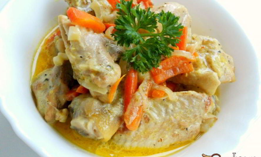 Рецепт курицы в сметанном соусе