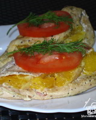 Курятина, запеченная с апельсинами