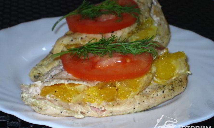 Рецепт курятины, запеченной с апельсинами