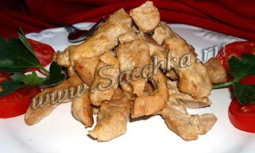 Рецепт мяса в горчично-сметанном соусе