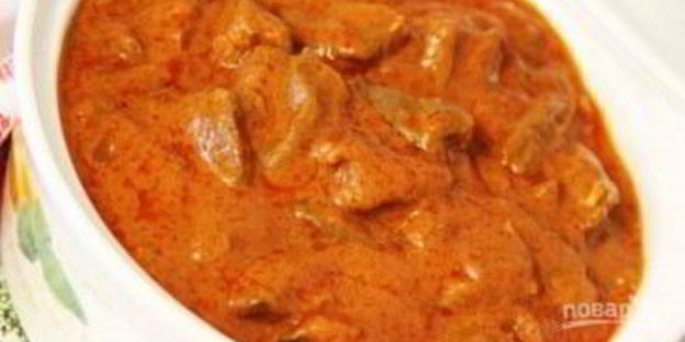 подлива из куриных сердечек