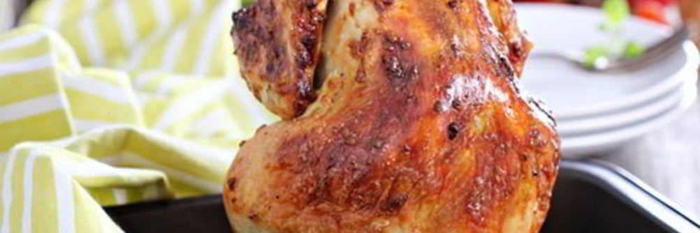 Сочная курица, запеченная на банке