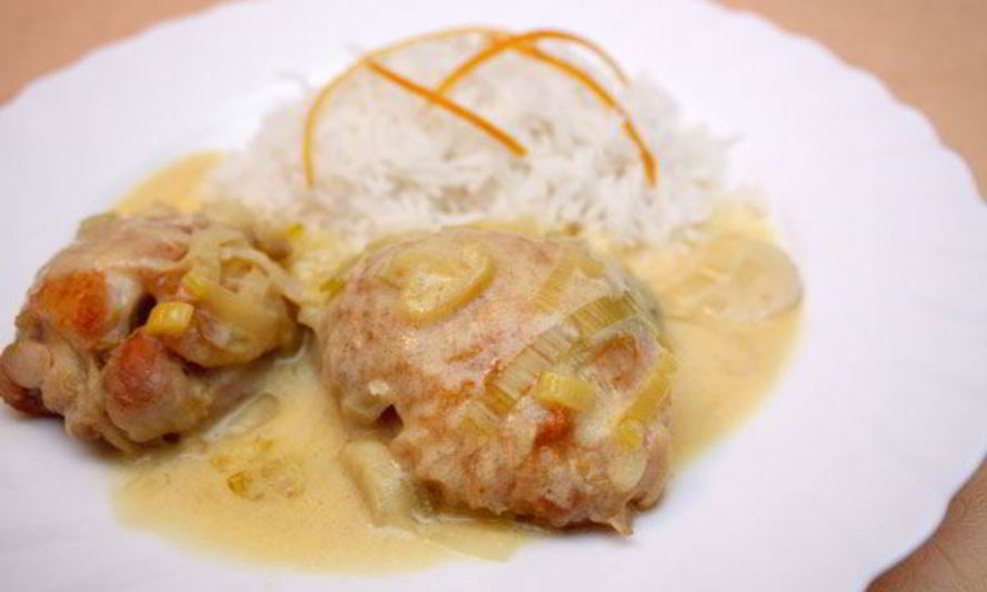 Рецепт цыпленка в апельсиново-сметанном соусе