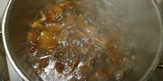 утиная грудка, запеченная с лесными грибами под соусом бешамель по-царски