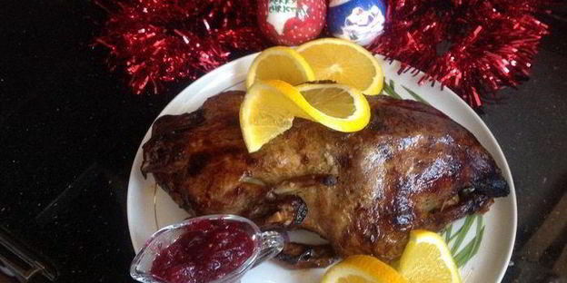 утка с апельсинами