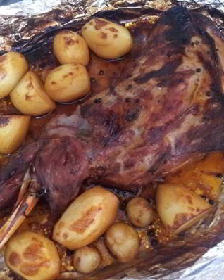 Запеченная баранья ножка