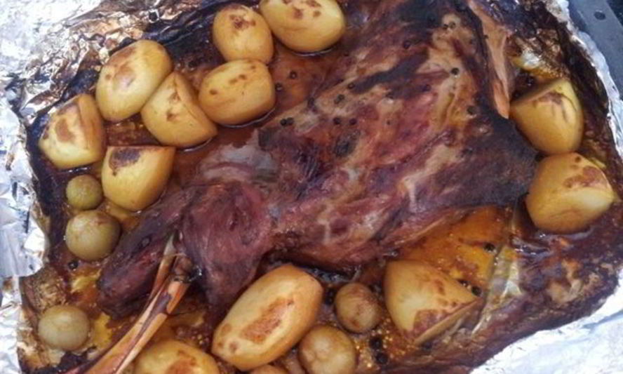 Рецепт запеченной бараньей ножки