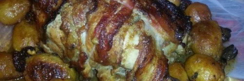 Запеченный фазан с лесными ягодами