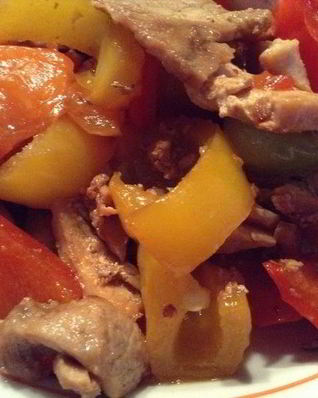 Жареное мясо со сладким перцем по-китайски