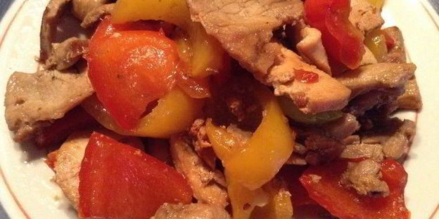 жареное мясо со сладким перцем по-китайски