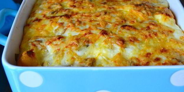 ньокки-суфле под грибным соусом бешамель