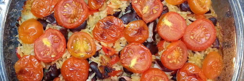 Острый гарнир из фасоли и риса