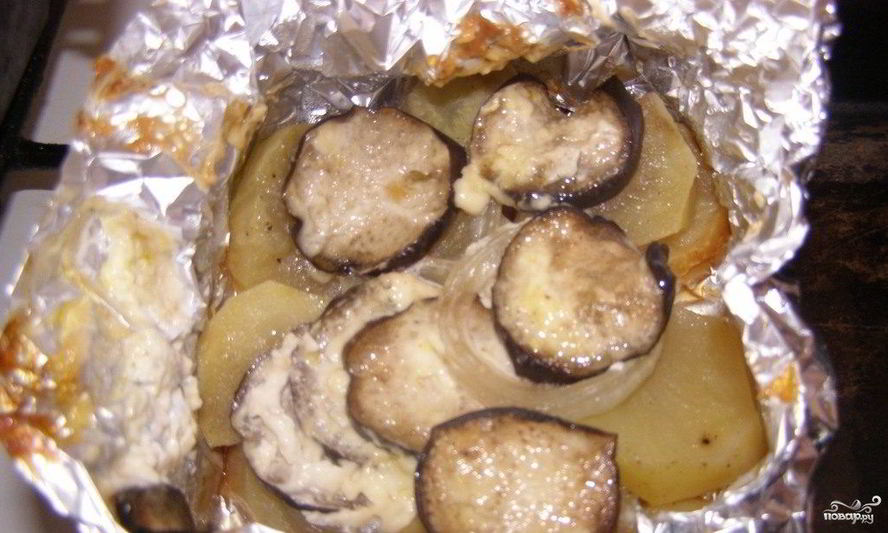 Рецепт баклажанов в фольге в духовке