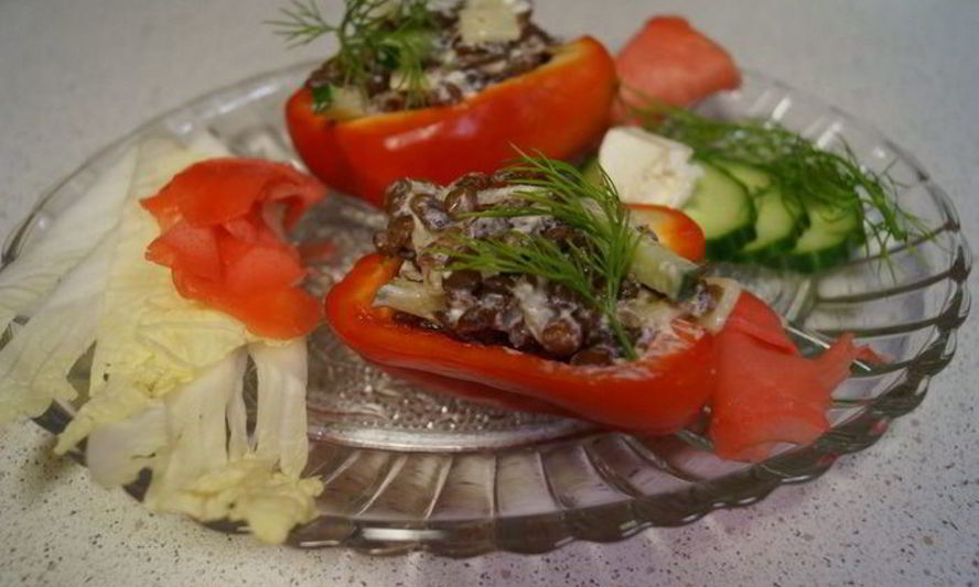 Рецепт фаршированного болгарского перца с чечевицей