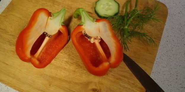 фаршированный болгарский перец с чечевицей