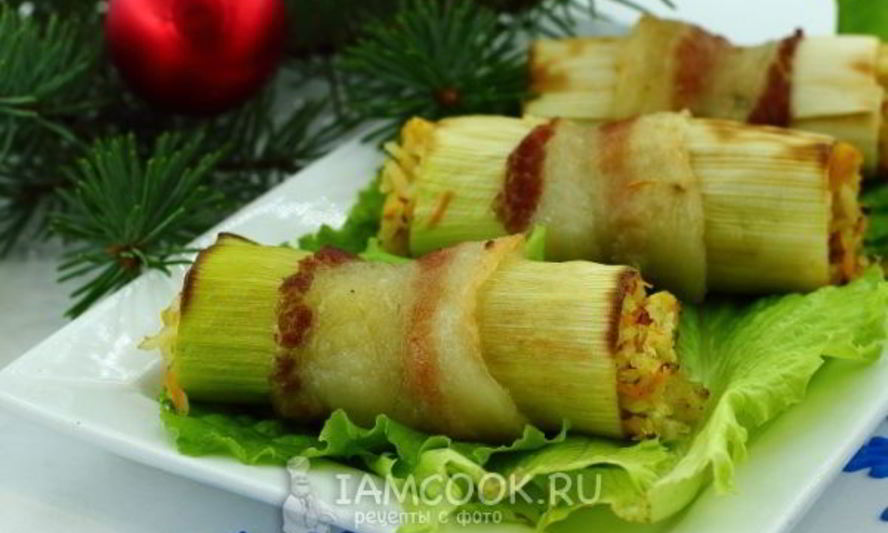 Рецепт фаршированного лука-порея