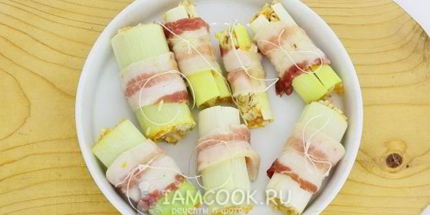 фаршированный лук-порей